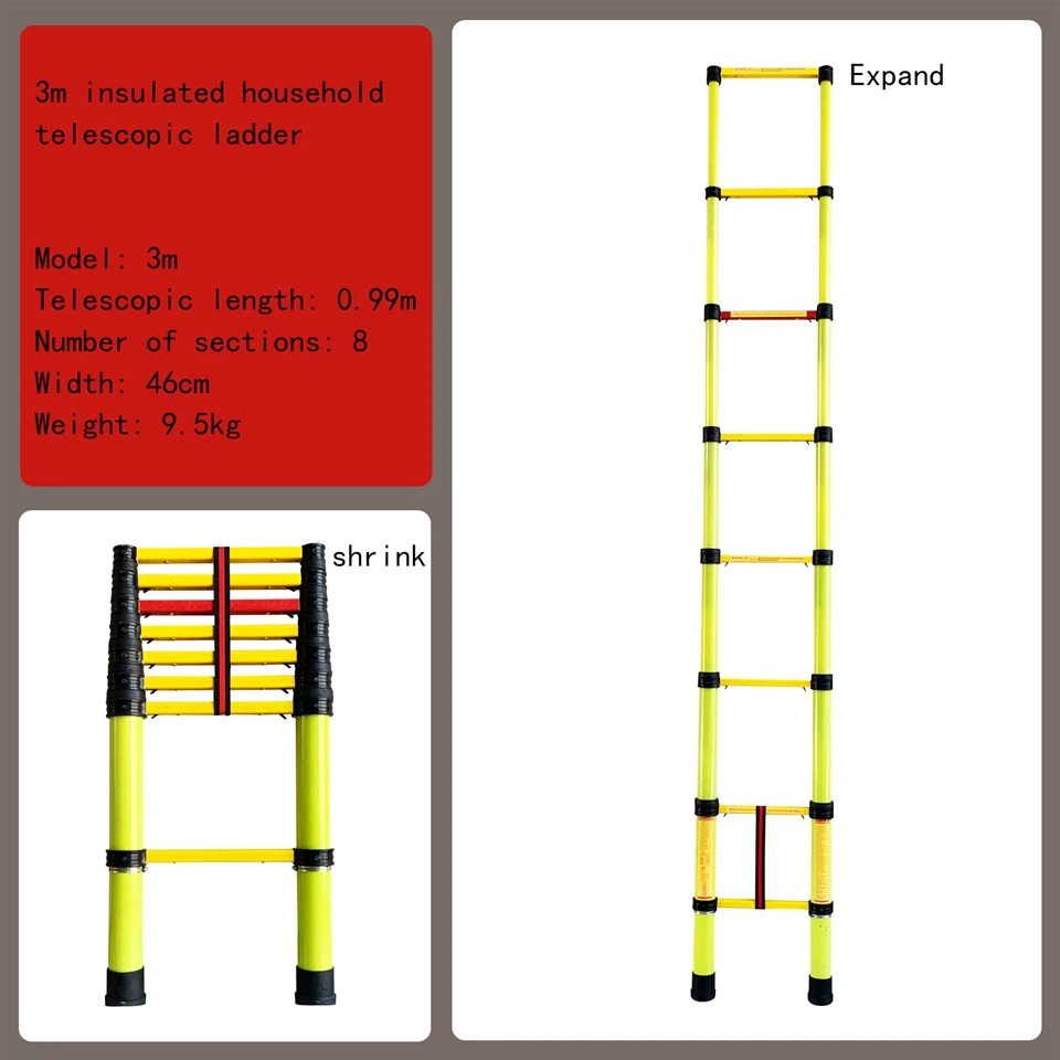3m Insulated Household Telescopic Ladder